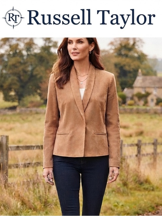 Russell taylor Jackets & Blazers - Vintage Russell Taylor Tan Suede-Look Women's Jacket